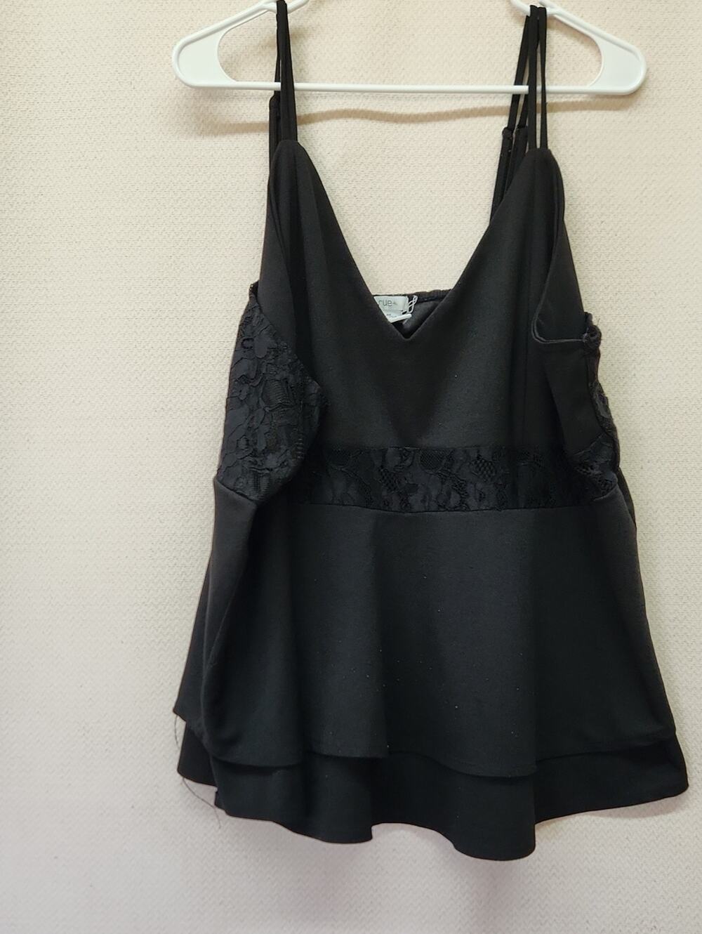 Rue21 Black Lace Trim Spaghetti Strap Camisole